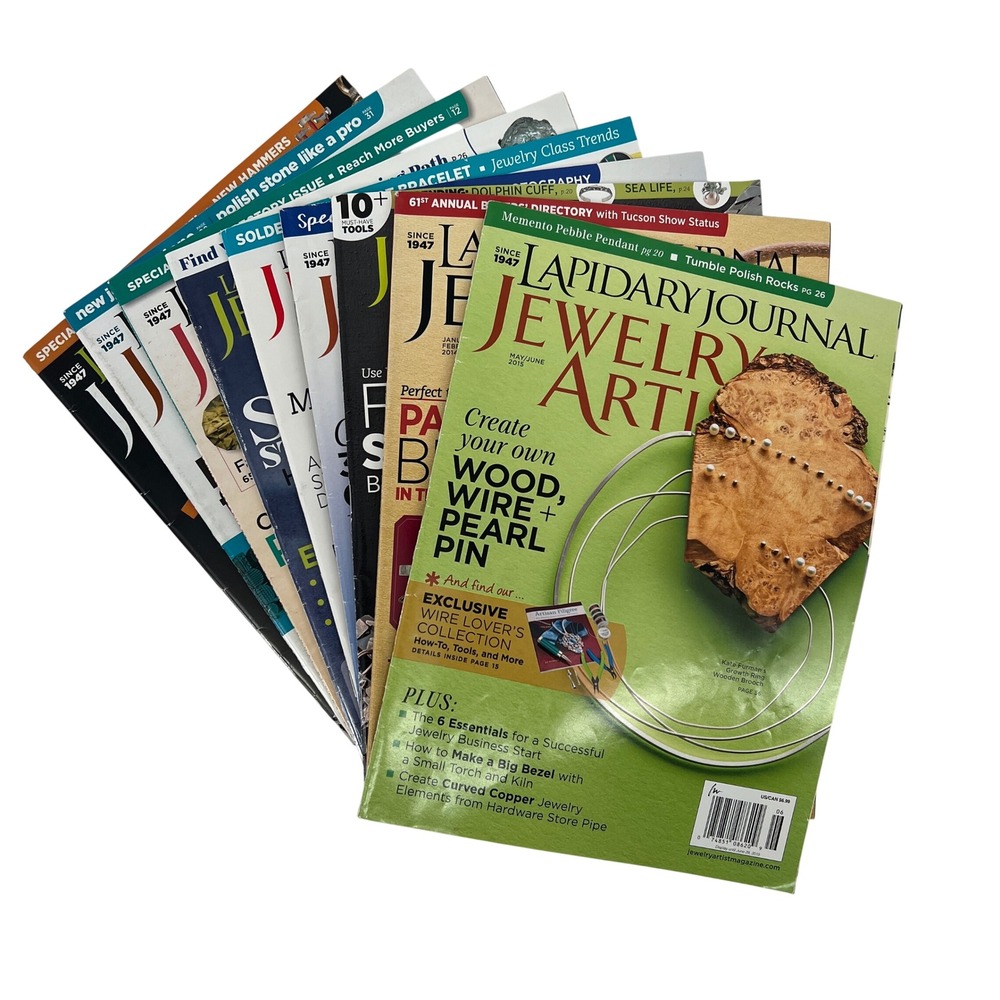 Lapidary Journal Jewelry Artist Magazine Lot of 9 2010-2020 Jewelry Making Craft